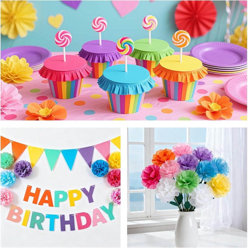 Koogel 330 Sheets Tissue Paper, 14x10 Inch Multicolor Wrapping Tissue Paper for Gift Bags Holiday Birthday DIY Crafts Project 20 Colors - Image 4